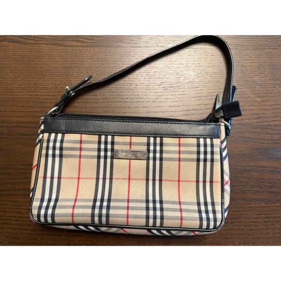 Vintage Burberry Plaid Mini 90s Shoulder Bag - Picture 1 of 5